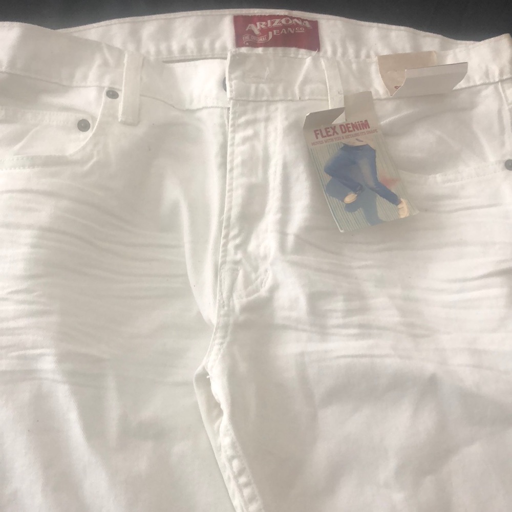 White Slim Straight Jeans